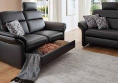 PN-EM16031 von Polinova - Ledergarnitur schwarz