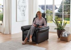 PN-EM16031 von Polinova - Ledergarnitur schwarz