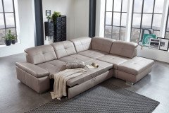 PN-IN16012 von Polinova - Ledersofa granit