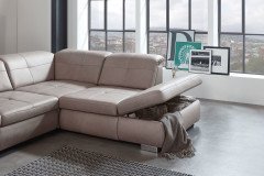 PN-IN16012 von Polinova - Ledersofa granit