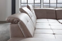 PN-IN16012 von Polinova - Ledersofa granit