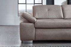 PN-IN16012 von Polinova - Ledersofa granit
