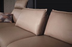 7265 von K+W Polstermöbel - Ledergarnitur links smoke