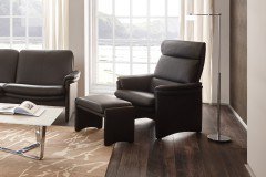 City-LE18 von Erpo Polstermöbel - Leder-Duo mocca