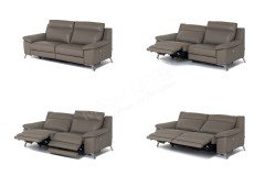 Roby von Calia Italia - Ledersofa visone