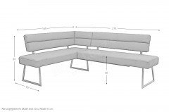 4183 Aventus K+W Polstermöbel - Eckbank in Grau
