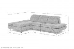 15278 Taoo von Willi Schillig - Ecksofa silbergrau