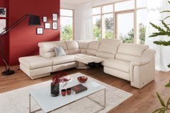 1301 von Himolla - Ledersofa Ausführung links latte