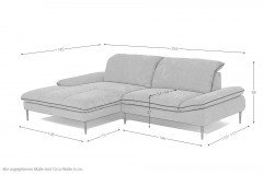 15450 Enjoy & More von Willi Schillig - Ecksofa links grey