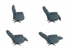 1920 von Himolla - Ledergarnitur rechts aqua