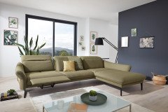 1809 von Himolla - Ecksofa Ausführung rechts olive