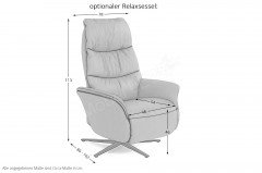 4050 von Himolla - Ledersofa Ausführung rechts eisen