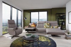 4050 von Himolla - Ledersofa Ausführung rechts eisen