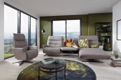 4050 von Himolla - Ledersofa Ausführung rechts eisen