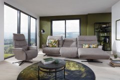 4050 von Himolla - Ledersofa Ausführung rechts eisen