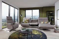 4050 von Himolla - Ledersofa Ausführung rechts eisen