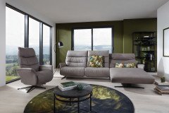 4050 von Himolla - Ledersofa Ausführung rechts eisen