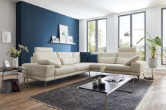 PN-EM20061 von Polinova - Ledergarnitur Variante links weiß