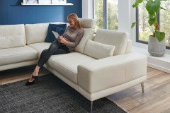 PN-EM20061 von Polinova - Ledergarnitur Variante links weiß