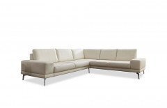 PN-EM20061 von Polinova - Ledergarnitur Variante links weiß