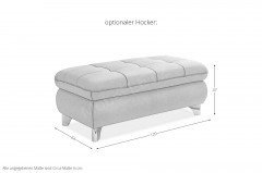 PN-IN18012 von Polinova - Ledersofa Ausführung rechts steel