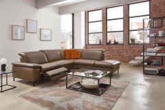 PN-EM20091 von Polinova - Ledersofa Variante rechts stone