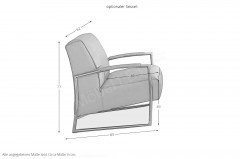 7490 von K+W Polstermöbel - Eckgarnitur links rubin