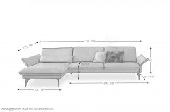 1928 von Himolla - Ledersofa Ausführung links mais