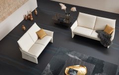 9065 von Himolla - Ledergarnitur perle