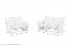 9065 von Himolla - Ledergarnitur perle