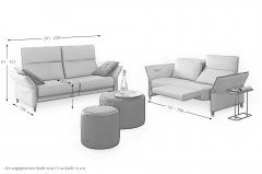 AV 965 von Erpo Polstermöbel - Polsterduo pearl