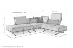 KOINOR Phoenix - Ledergarnitur Ausführung rechts sun