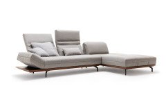 CR.420 von creation by Rolf Benz - Eckgarnitur Ausführung rechts platingrau