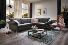 PN-EM21059 von Polinova - Ledersofa Variante rechts anthrazit