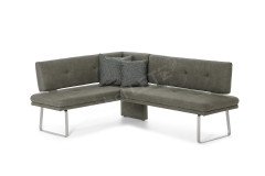 Step Two von K+W Polstermöbel - Eckbank mit Kufen in Edelstahloptik