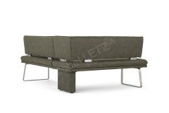 Step Two von K+W Polstermöbel - Eckbank mit Kufen in Edelstahloptik