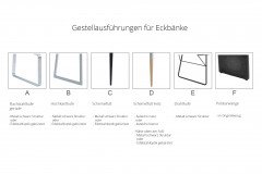 Step Two von K+W Polstermöbel - Eckbank mit Kufen in Edelstahloptik