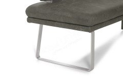 Step Two von K+W Polstermöbel - Eckbank mit Kufen in Edelstahloptik