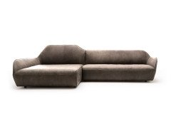 CR.480 von creation by Rolf Benz - Ecksofa links braungrau