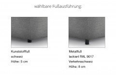 CR.480 von creation by Rolf Benz - Ecksofa links braungrau