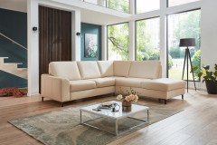 PN-EM21079 von Polinova - Ledersofa Variante rechts ecru