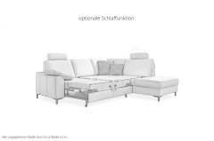 PN-EM21079 von Polinova - Ledersofa Variante rechts ecru