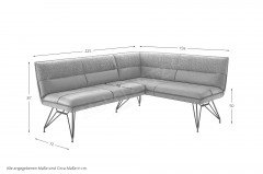 KOINOR Smile - Eckbank in Grün & Mattschwarz