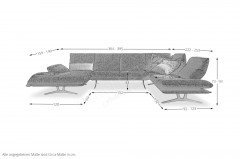 KOINOR Francis-LE22 - Wohnlandschaft Variante rechts anthrazit