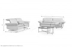 1077 von Himolla - Ledergarnitur lachs