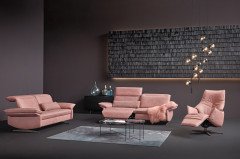 1077 von Himolla - Ledergarnitur lachs