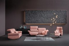 1077 von Himolla - Ledergarnitur lachs