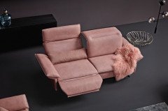 1077 von Himolla - Ledergarnitur lachs