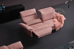 1077 von Himolla - Ledergarnitur lachs