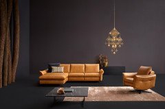 1178 von Himolla - Ledersofa Ausführung links mais